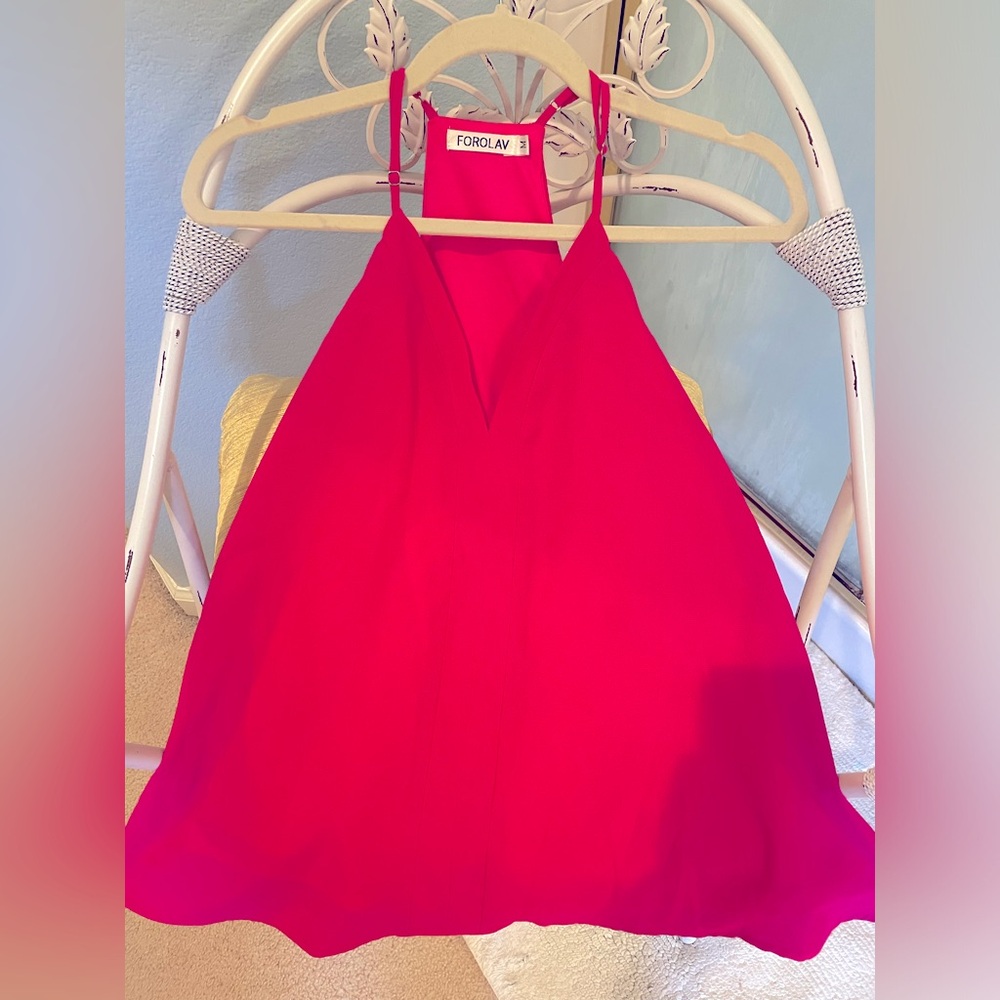 FOROLAV Medium Sleeveless Pink Blouse Adjustable Straps